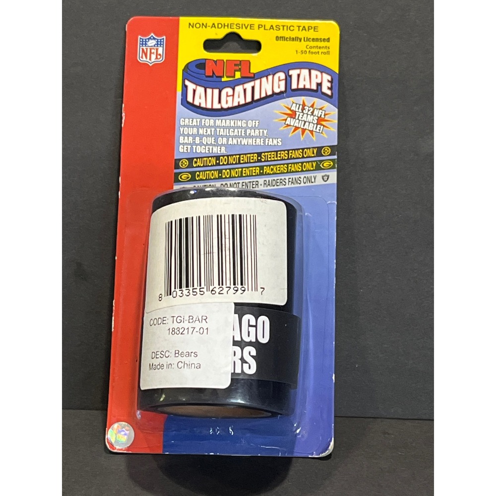 NFL Chicago Bears Tailgating Tape 50 Foot Roll Non-Adhesive Caution Tape PSG